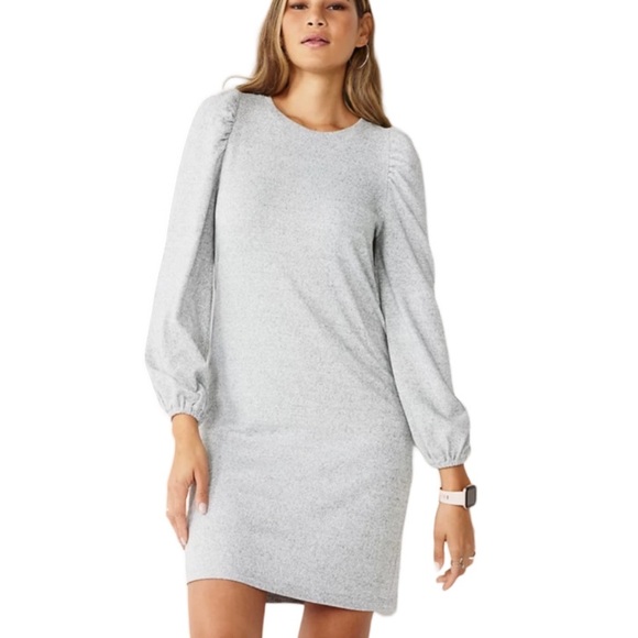 Nine West Dresses & Skirts - Nine West Puff Longsleeve Mini Dress - Light Grey